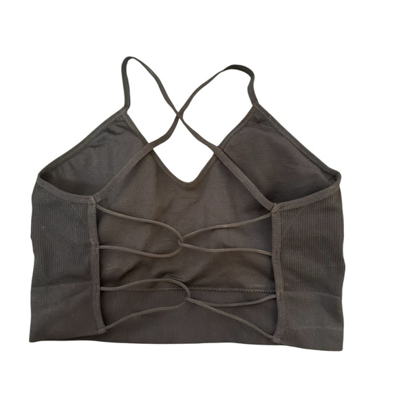 Black Strappy Sports Bra - Picture 2 of 3